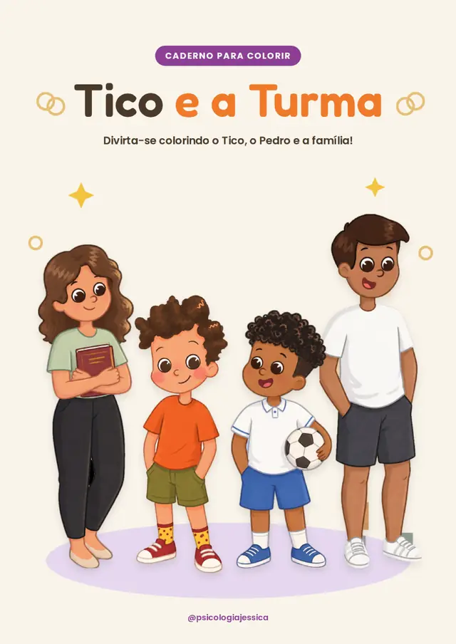 Capa do caderno Tico e a Turma