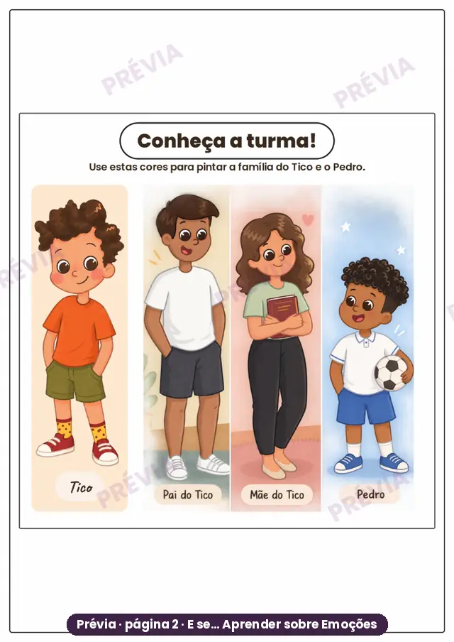 Página Conheça a turma!