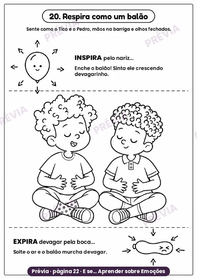 Atividade Respira como um balão
