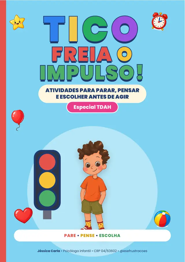 Capa do caderno Tico Freia o Impulso!