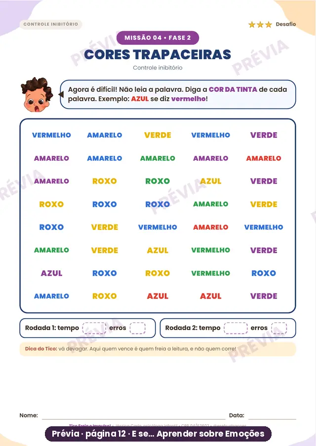 Missão Cores trapaceiras