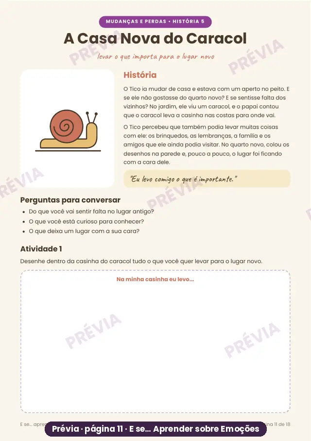 História A Casa Nova do Caracol