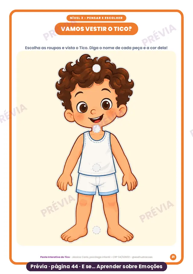 Atividade Vamos vestir o Tico?
