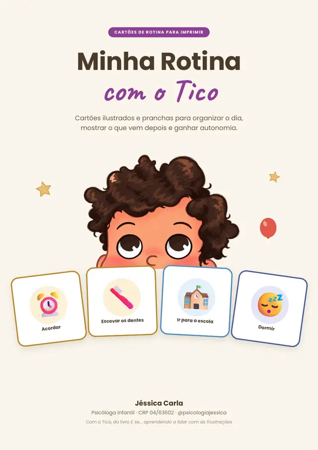 Capa do material Minha Rotina com o Tico