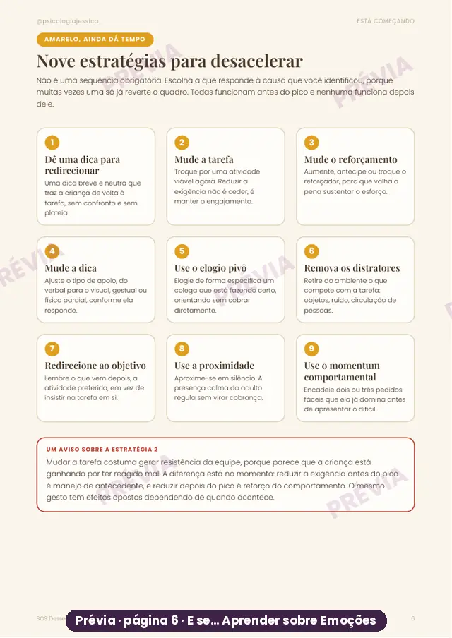Página Estratégias para desacelerar