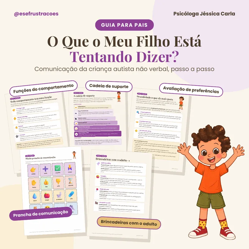Prévia oficial de O Que o Meu Filho Está Tentando Dizer?, com páginas do material