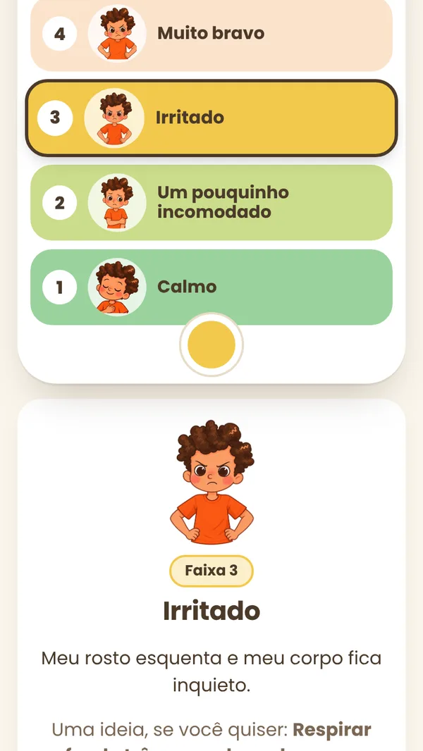 Tela real do Termômetro das Emoções